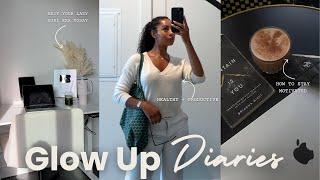 GLOW UP DIARIES  EXIT your LAZY GIRL ERA healthy and productive glow up secrets + life update