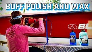 How to Buff Polish and Wax a Boat... Restore the shine to your gel coat cut oxidation