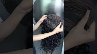 Top quality raw hair water wave wig 5x5 closure wigs