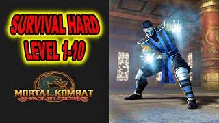 Subzero Survival Mode Difficulty Hard - Mortal Kombat Shaolin Monks Survival Mode