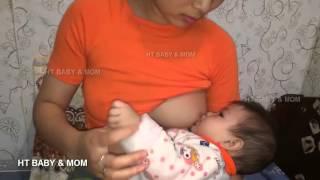 Evening breastfeeding sister vs baby breastfeeding mommy HT BABY & MOM