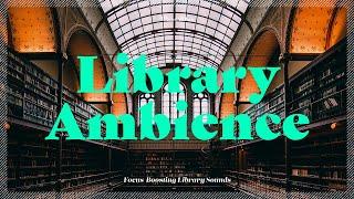 Librarys sound for Focus Study  공부할 때 독서할 때 도서관 백색소음  Library Ambience