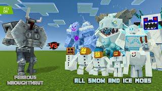 FERROUS WROUGHTNAUT VS ALL SNOW MOBS in Minecraft