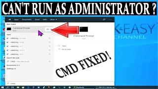 HOW TO FIX COMMAND PROMPT CMD CANT RUN AS ADMINISTRATOR ?