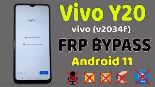 Vivo Y20 Frp Bypass Android 11  Y20iY20GY20A  Vivo V2034F Google Account Remove  New Method