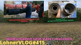 LohnerVLOG#415 Wildschaden mulchen I Steinschlagschutz am Heckmulcher I Fendt 926 Frontzapfwelle