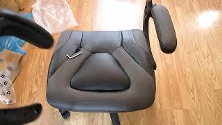 OFM ESS Collection Racing Style Bonded Leather Gaming Chair in Gray ESS 3085 GRY