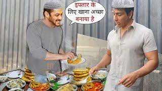 Salman Khan and Sonu Sood Making Dosha as Ready to Iftar Party in Ramadan 2021 Celebration Time