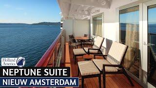 HAL Nieuw Amsterdam  Neptune Suite Walkthrough Tour & Review 4K  Holland America Cruise Line