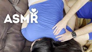 ASMR Targeted Massage Therapy for Muscle Relaxation  Upper Back Shoulders Neck and Head Massage