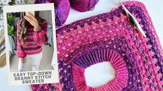 Easy Crochet Granny Stitch Sweater