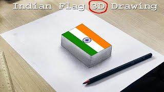 Indian Flag 3D Drawing