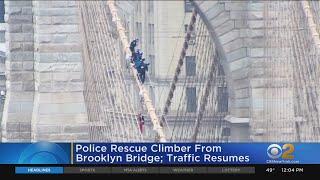 Police rescue climber from Brooklyn Bridge