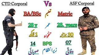 Difference between CTD corporal and ASF corporal  How to join CTD Salary of ASF and CTD corporal