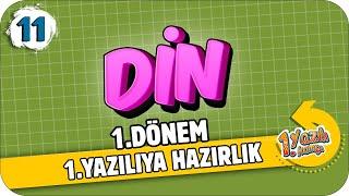 11.Sınıf Din Kültürü 1.Dönem 1.Yazılıya Hazırlık  2021 