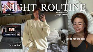 SUMMER COLLEGE NIGHT ROUTINE productive & relaxing for the mind body and soul *aesthetic*