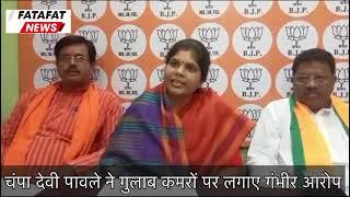 पूर्व संसदीय सचिव Champa Devi Pawle का Congress MLA पर गंभीर आरोप  जानें- पूरा मामला