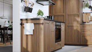 Get familiar with brown ENKÖPING kitchen fronts