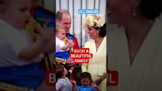 CATHERINE FUTURE QUEEN GETS FAMILY INTO POSITION ON THE BALCONY TROOPING THE COLOUR#shortsviral