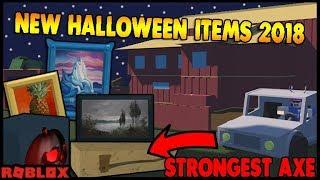 NEW HALLOWEEN ITEMS Strongest AXE - Roblox Lumber Tycoon 2