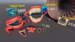 Monster Teeth Count Comparison” Teeth of Bloop vs King Kong vs Godzilla