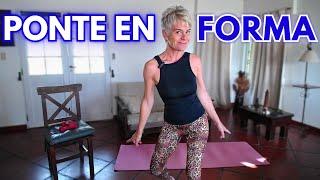 Entrenamiento en CasaPonte Fit con Silla y Mancuernas  Cuerpo Activo TV