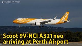 A321neo - Scoot 9V-NCI arriving on RW03 at Perth Airport.