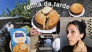 FIZ BOLO DE MILHO   minha rotina da tarde sozinha