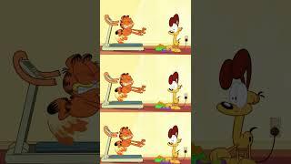  نحن نمارس الرياضة في منزل جارفيلد ‍️ #shorts #رسوم_متحركة #Garfield #فكاهة #جارفيلد