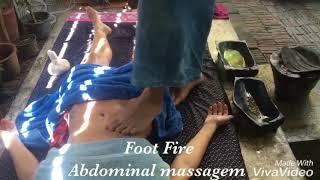 Foot fire abdominal Massagem