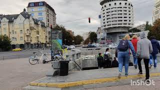 walking in Kiev city Ukraine