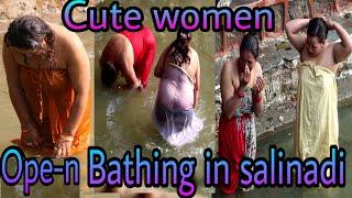 Ope-n holy bath in salinadi- स्वस्तानी व्रत बसेका महिलाहरु ले गरे यसरी साँगे