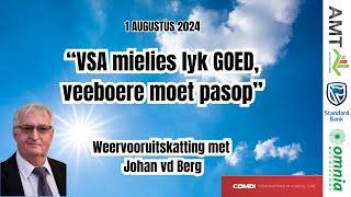 Weer in VSA lyk goed nog koud in binneland  1 Aug 2024