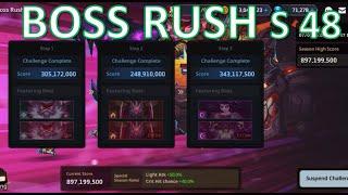 BOSS RUSH S48 850M+ Collecting all Milestones Easy mode- Guardian Tales