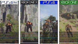 Anthem  Xbox One X vs PS4 Pro vs PS4 vs ONE  Framerate Test Demo