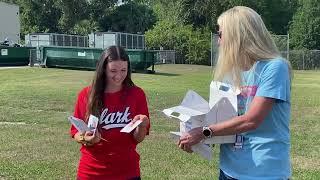 Drone delivery surprise at Clark Elementary School