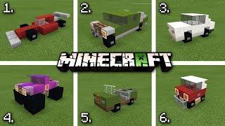 6 Cool CARS  & TRUCKS  Minecraft Tutorial -  MCPEXboxPS4WindowsSwitchJava