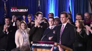 Rick Santorum on caucus night