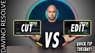 CUT Tab VS EDIT Tab in DaVinci Resolve 16  Quick Tip Tuesday