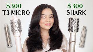 Battle of Blow Dryer Brushes NEW T3 Micro Aire 360  vs Shark Flexstyle  $300 vs. $250