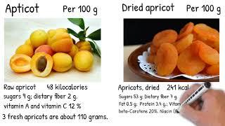 Apricot Vs Dried Apricot which is better? health benefits composition calories