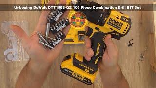 Unboxing DeWalt DT71563 QZ 100 Piece Combination Drill BIT Set - Bob The Tool Man