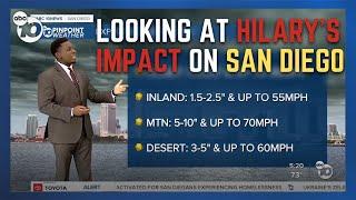 Tropical Storm Hilary hits San Diego ABC 10News Pinpoint Weather with Moses Small