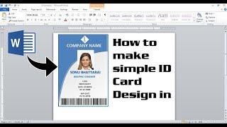 How to make simple Id Card Design in ms word but its very useful  make id card Microsoft office