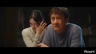 Jackie Chan crying while watching his old stunts with his daughter