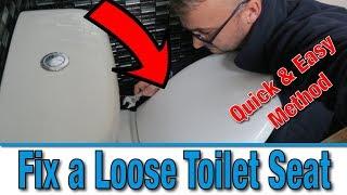 How to Fix a Loose Toilet Seat  Wonky Loo Seat  Bathroom Hacks