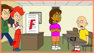 Dora makes Caillou fail his final exam and get held backgrounded