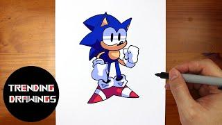 How To Draw FNF Breaker Bundle Sonic