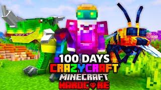 I Survived 100 Days in CRAZY CRAFT in Minecraft Hardcore