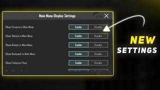 Main menu display settings  battlegrounds mobile india inventory settings full guide  bgmi setting